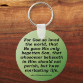 Eversustainable Kerstmis John 3-16 Sleutelhanger (Voorkant)