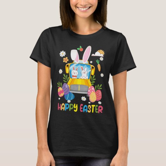 Every Bunny s Favorite School Bus Driver Happy Eas T-shirt (Voorkant)