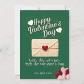 Every Day Feels Like Valentine’s Day Love Card Feestdagenkaart (Voorkant)
