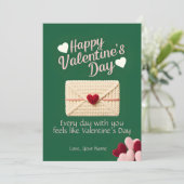 Every Day Feels Like Valentine’s Day Love Card Feestdagenkaart (Staand voorkant)