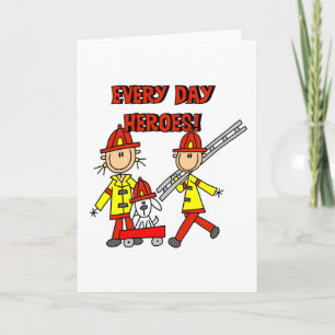 Every Day Heroes Brandweer T-shirts en Cadeaus Bedankkaart