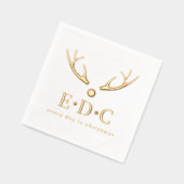 Every Day is Christmas Foil Stamped Napkins (Gauche)