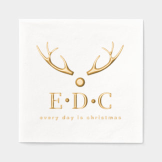 Every Day is Christmas Foil Stamped Napkins Folie Servetten