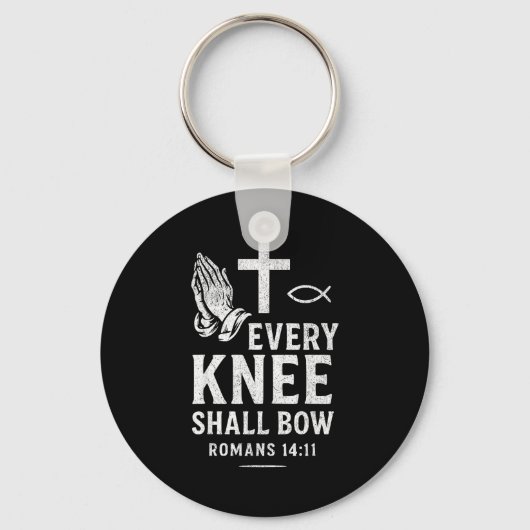 Every Knee Shall Fall Romans 14_11  Sleutelhanger (Voorkant)