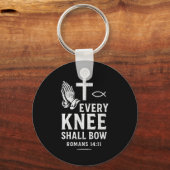 Every Knee Shall Fall Romans 14_11  Sleutelhanger (Voorkant)