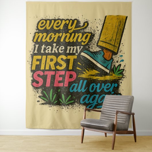 Every Morning First Step -iTapestry Wandkleed (In situ)