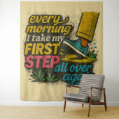 Every Morning - Medium (50" x 60") Tapestry Wandkleed (In situ)
