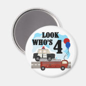 Everyday Heroes 4th Verjaardag Magneet (Voorkant / Achterkant)