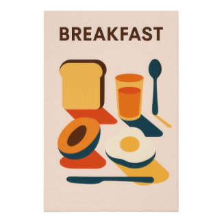 Everyday Icons: BREAKFAST Perfect Poster