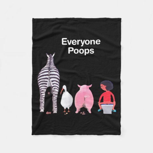 Everyone Ops Funny Zebra G Toilet Humor  Fleece Deken (Voorkant)