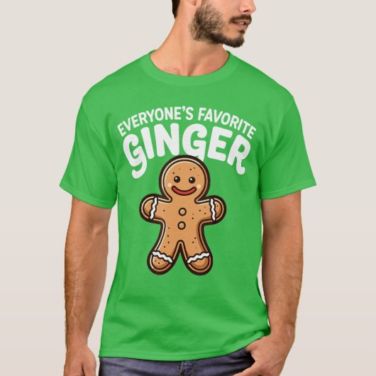 Everyones Favorite Ginger T Funny Gingerbread Man  T-shirt (Voorkant)