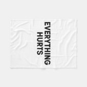 Everything Hurts Workout Strongman Muscle Training Fleece Deken (Voorkant (Horizontaal))