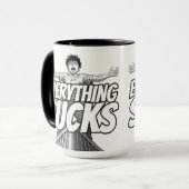 Everything Sucks Mug - Weirdest Timeline Mok (Voorkant links)