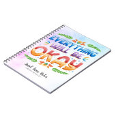 Everything Will Be Okay | Monogram Stiltijd Notitieboek (Linkerzijde)
