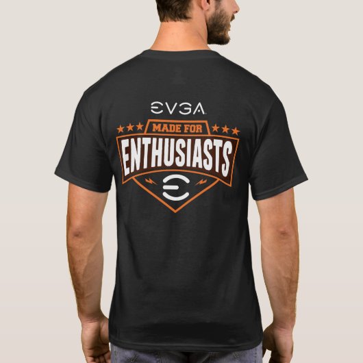 EVGA "Fabriqué pour les amateurs" T-shirt noir (Dos)
