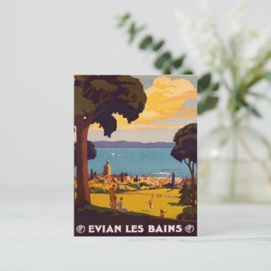  Évian-les-Bains, Rhône-Alpes, Frankrijk - Briefkaart (Staand voorkant)