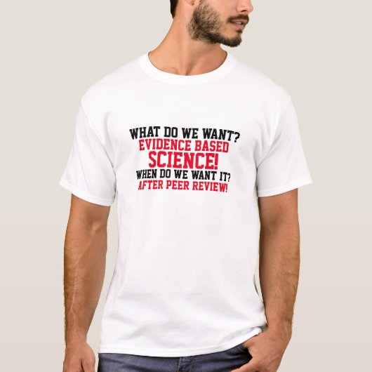 Evicence based Science T-shirt (Voorkant)