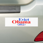 EVICT OBAMA 2012 BUMPERSTICKER (Op auto)