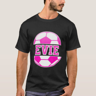 Evie Naam Voetbal Spelen Football Sport Fan Balls T-shirt
