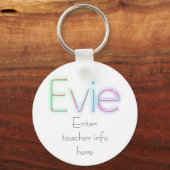 Evie Name Tag Sleutelhanger (Voorkant)
