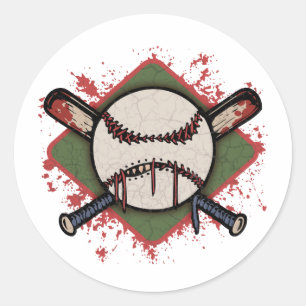 Evil Ball & Cross Bats Ronde Sticker