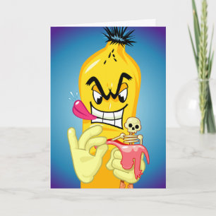 Evil Banana Peel Verjaardag Kaart