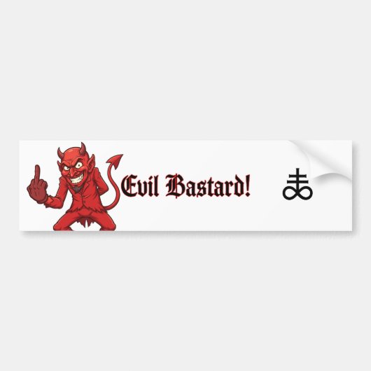 Evil Bastard Bumpersticker (Voorkant)