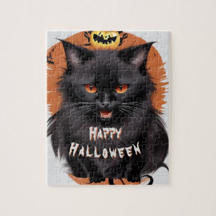 Evil Black Cat Jigsaw Puzzel