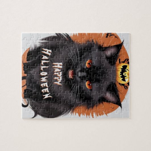 Evil Black Cat Jigsaw Puzzle (Horizontal)