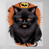 Evil Black Cat Poster doorzichtige achtergrond (Voorkant)