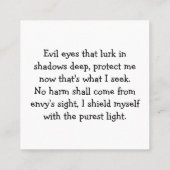 Evil bleu azar Protection Pass le long des cartes (Dos)