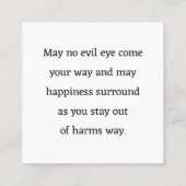 Evil Bleu Nazar Good Karma Pass le long des cartes (Dos)