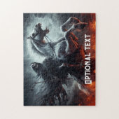 Evil Bord Horse and Death Halloween Legpuzzel (Verticaal)