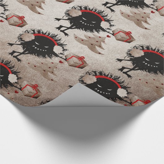 Evil Bug geeft Cadeau kerstmis Cadeaupapier (Hoek)