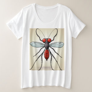 Evil Cartoon Mosquito T-Shirt - Laat de buzz los