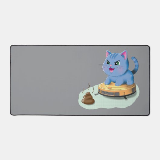 Evil Cat on Robot Vacuum (Recto)