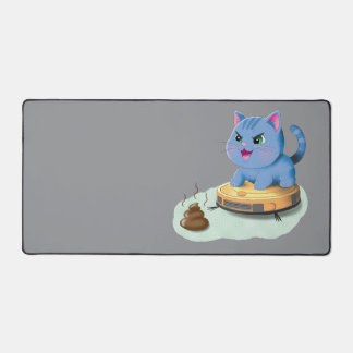 Evil Cat on Robot Vacuum Bureaumat
