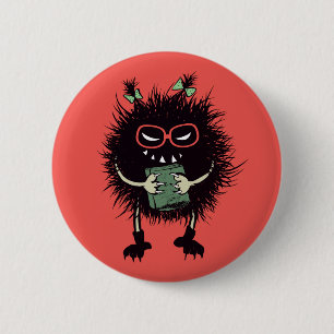 Evil Character Gothic Book Lover Ronde Button 5,7 Cm