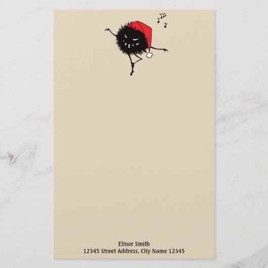 Evil Christmas Bug zingen en dansen Briefpapier (Voorkant)
