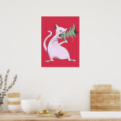 Evil Christmas Cat - Grappige feestdag Poster (Keuken)