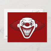 Evil Clown Briefkaart (Voorkant / Achterkant)