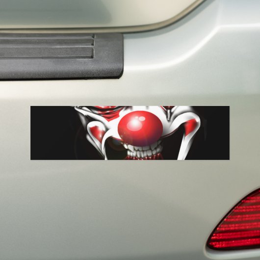 Evil Clown Bumpersticker (Op auto)