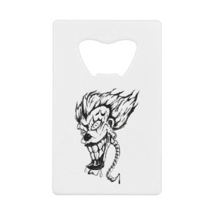 Evil clown Carte de crédit Bottle Ouvrir