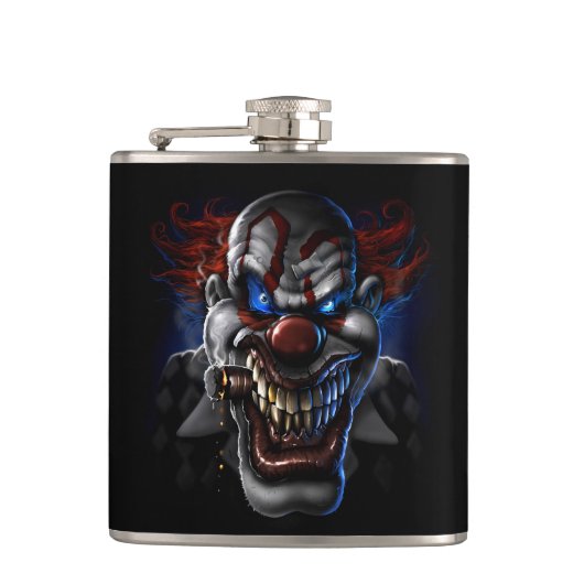 Evil Clown Face Heupfles (Voorkant)