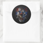 Evil Clown Face Ronde Sticker (Tas)