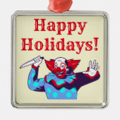 Evil Clown Metalen Ornament (Voorkant)