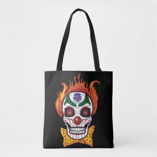 Evil Clown Skull Canvas tas - Costumed Created (Voorkant)