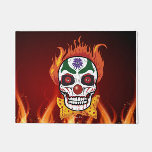 Evil Clown Skull Demon Welkom Mat
