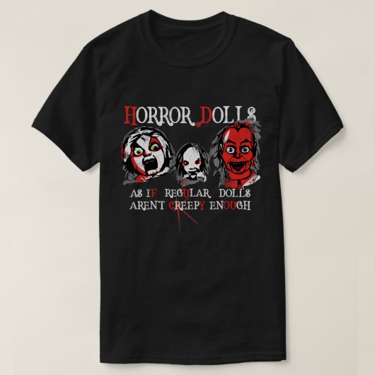 Evil Creepy Haunted Dolls voor Punk Gothic Dark Ar T-shirt (Design voorkant)