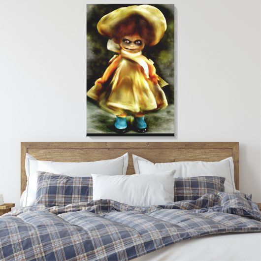 EVIL DORA DOLL. CANVAS AFDRUK (Insitu (Slaapkamer))